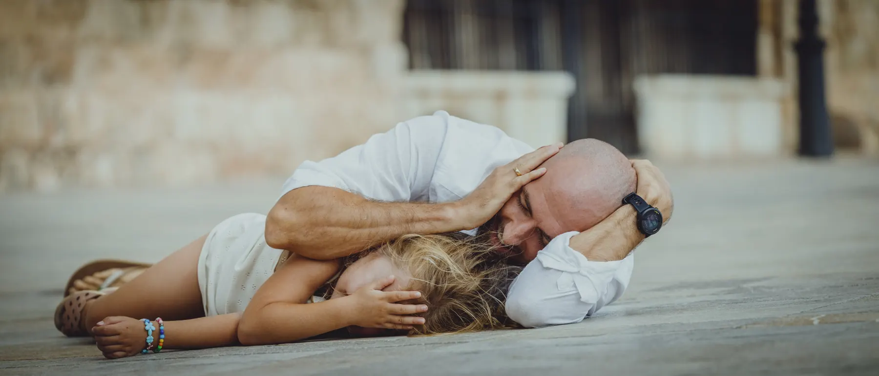 Family sharing a quiet moment together