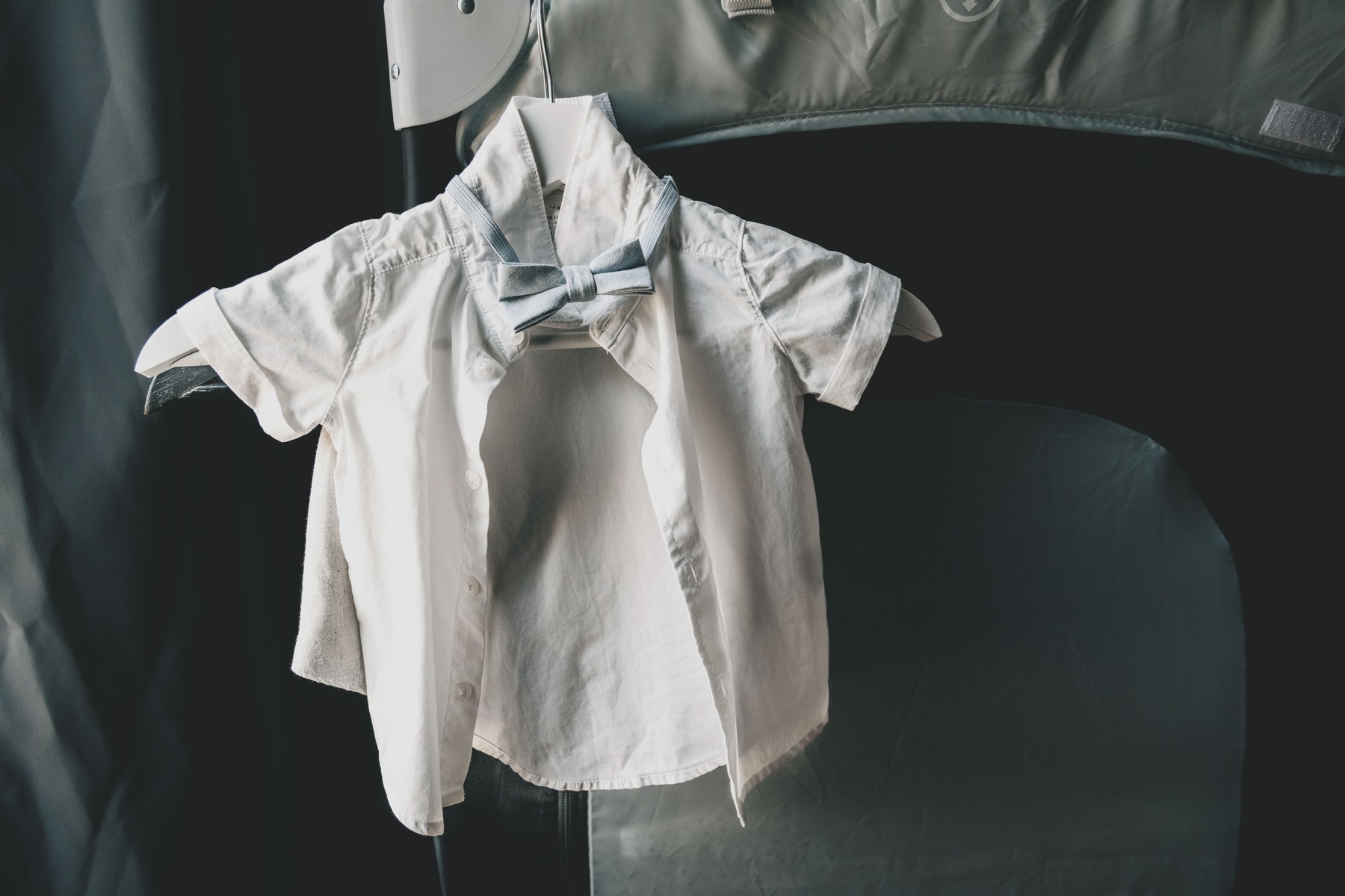 A shirt prepared for the wedding morning.